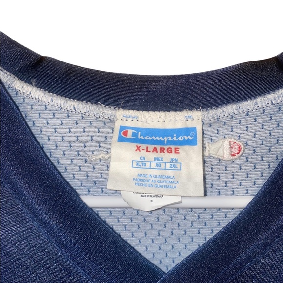 Champion Men's Hockey Jersey Size XL Blue Red Game Day Sports Fan Shirt - Picture 8 of 11